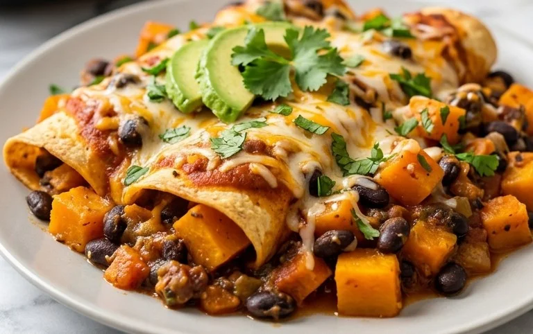 30-Minute Butternut Squash and Black Bean Enchilada Skillet