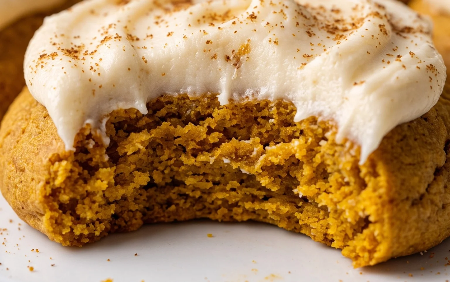 Pumpkin Cookies with Cream Cheese Frosting