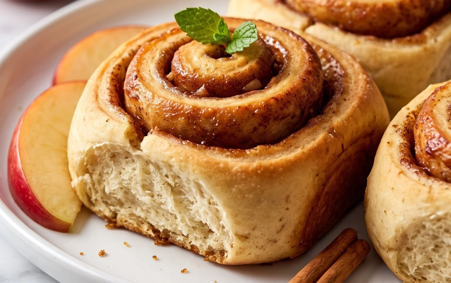 Soft-Baked Apple Cinnamon Rolls