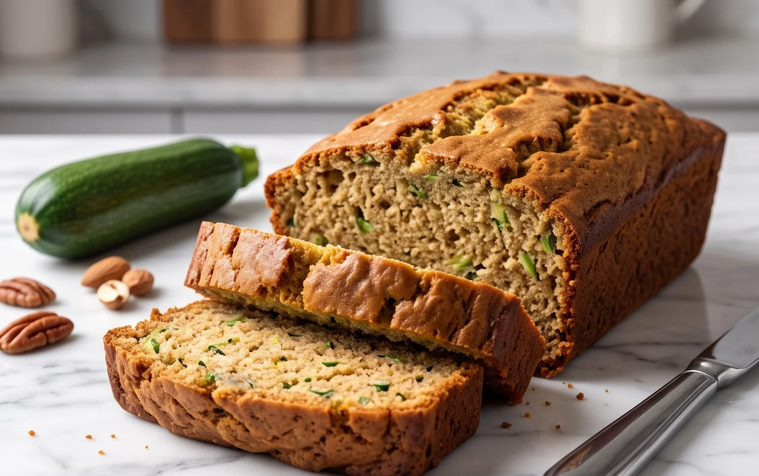 Moist Low Sugar Zucchini Bread Guilt-Free Snack