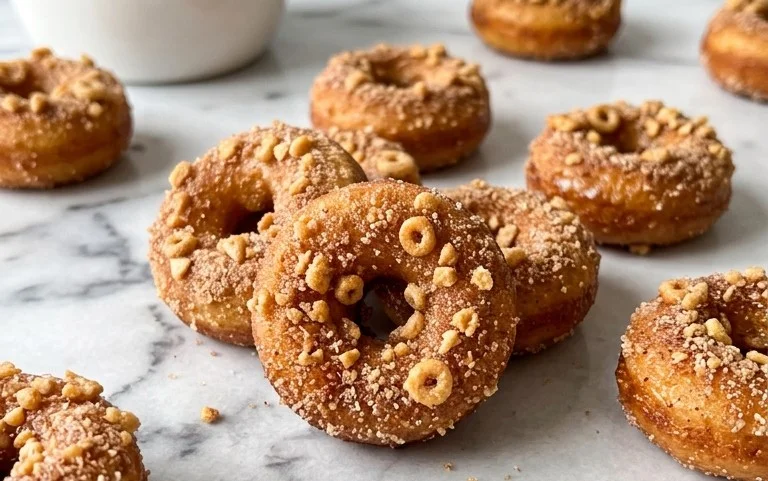 Mini Doughnut Hot Buttered Cheerios Recipe